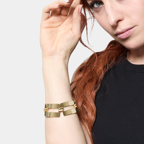 Bracciale Unoaerre Dinamica Dorato con Maxi Maglie 2647