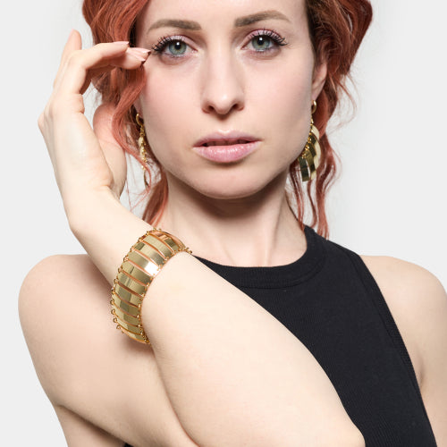 Bracciale Unoaerre Lux Dorato a Spina di Pesce 2668