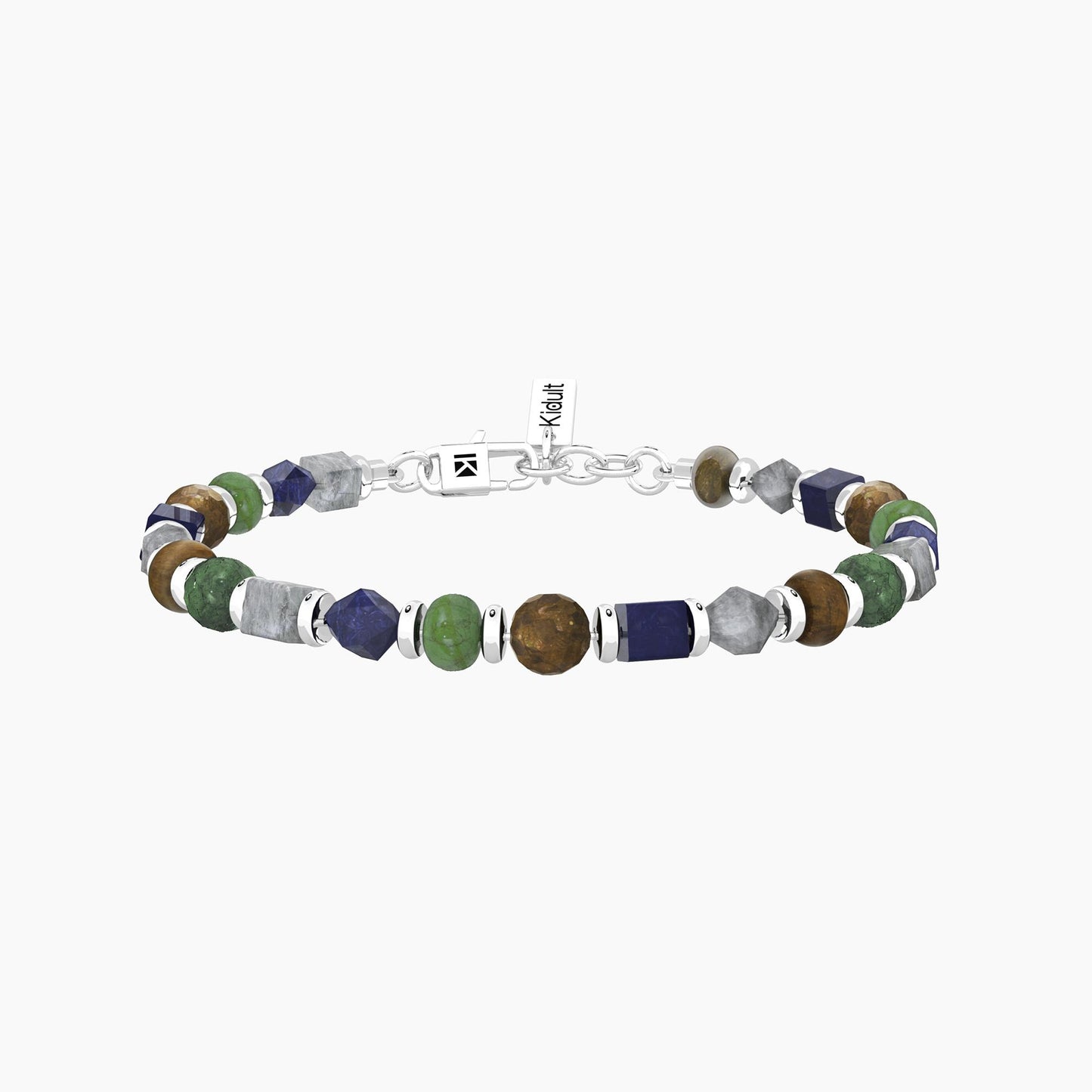 Bracciale Uomo Kidult Energia | Sogni in Acciaio e Pietre Multicolor - 732372