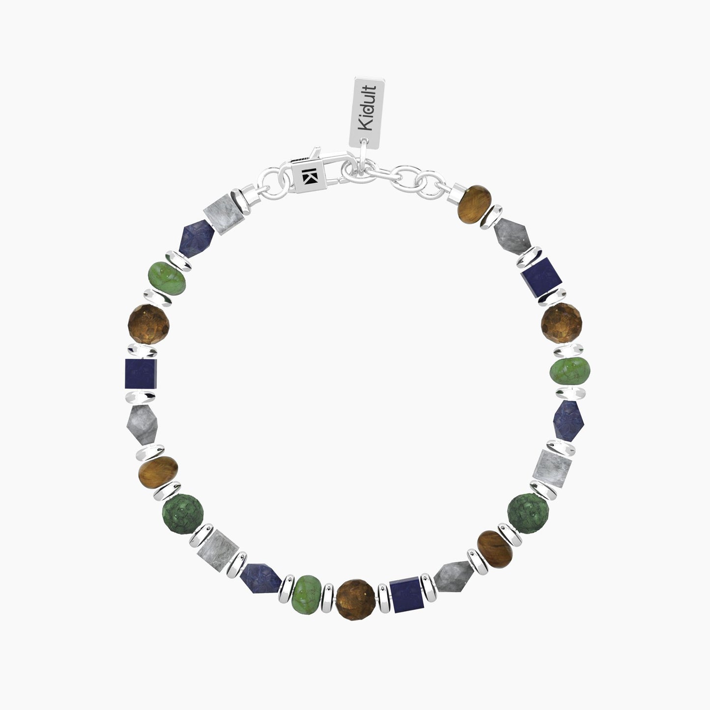 Bracciale Uomo Kidult Energia | Sogni in Acciaio e Pietre Multicolor - 732372