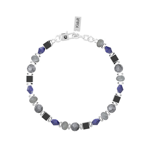 Bracciale Uomo Kidult "Energia e Positività" in Acciaio e Pietre Naturali - 732373