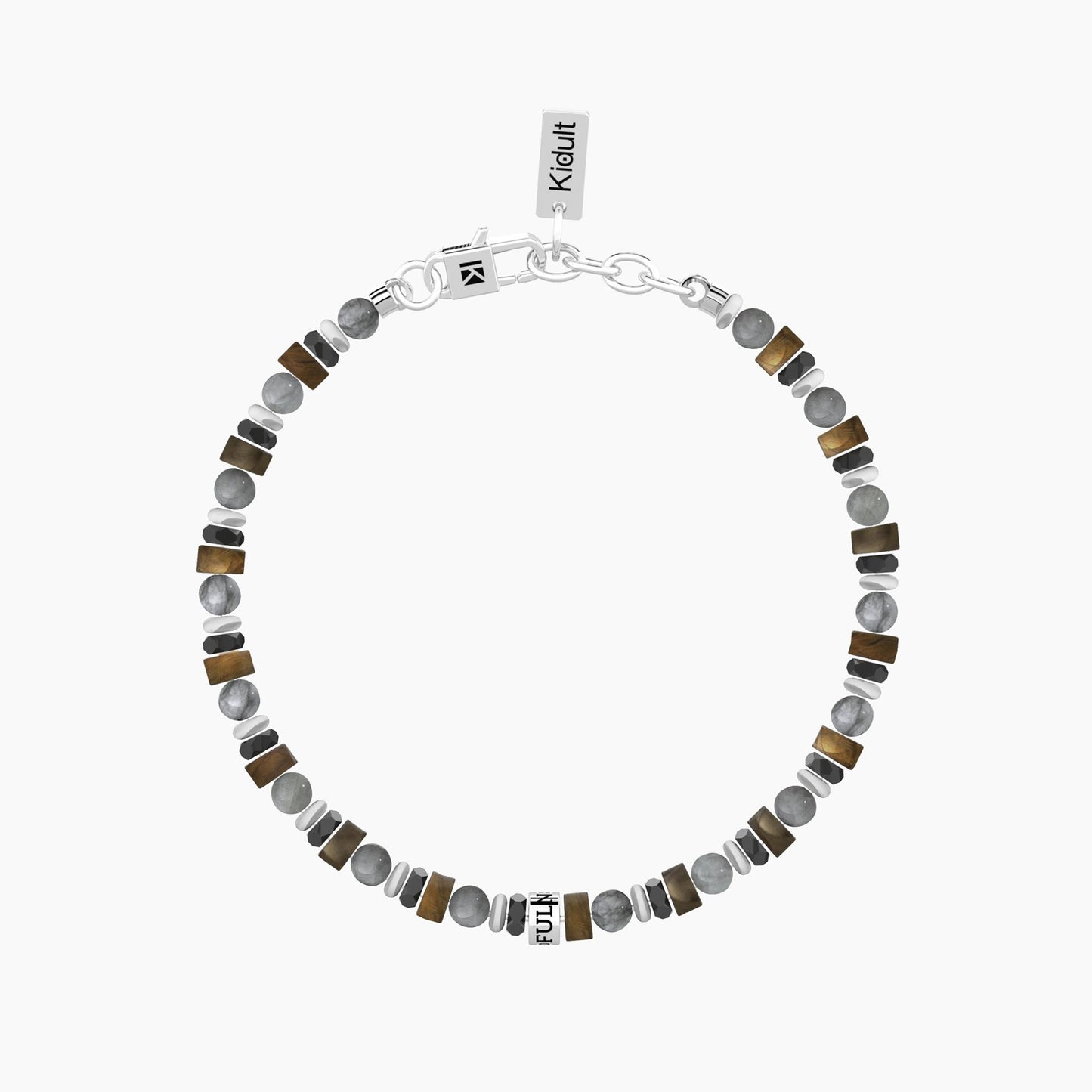 Bracciale Uomo Kidult Mindfulness in Acciaio e Pietre Multicolor - 732375