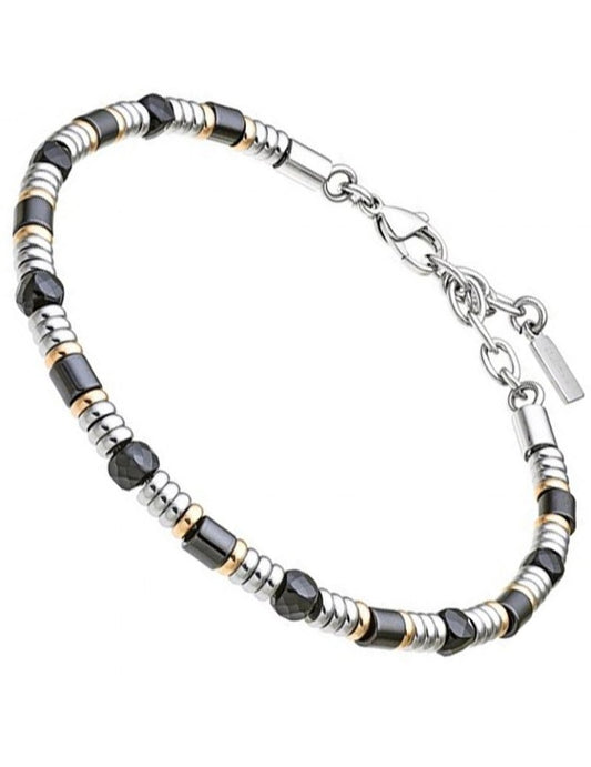 Bracciale Zancan Uomo Acciaio e Onice UHB132
