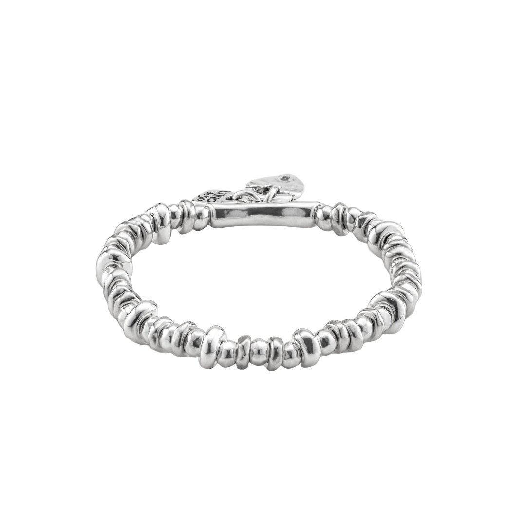 Bracciale da uomo in metallo placcato argento Uno de 50 PUL1808MTL0000M