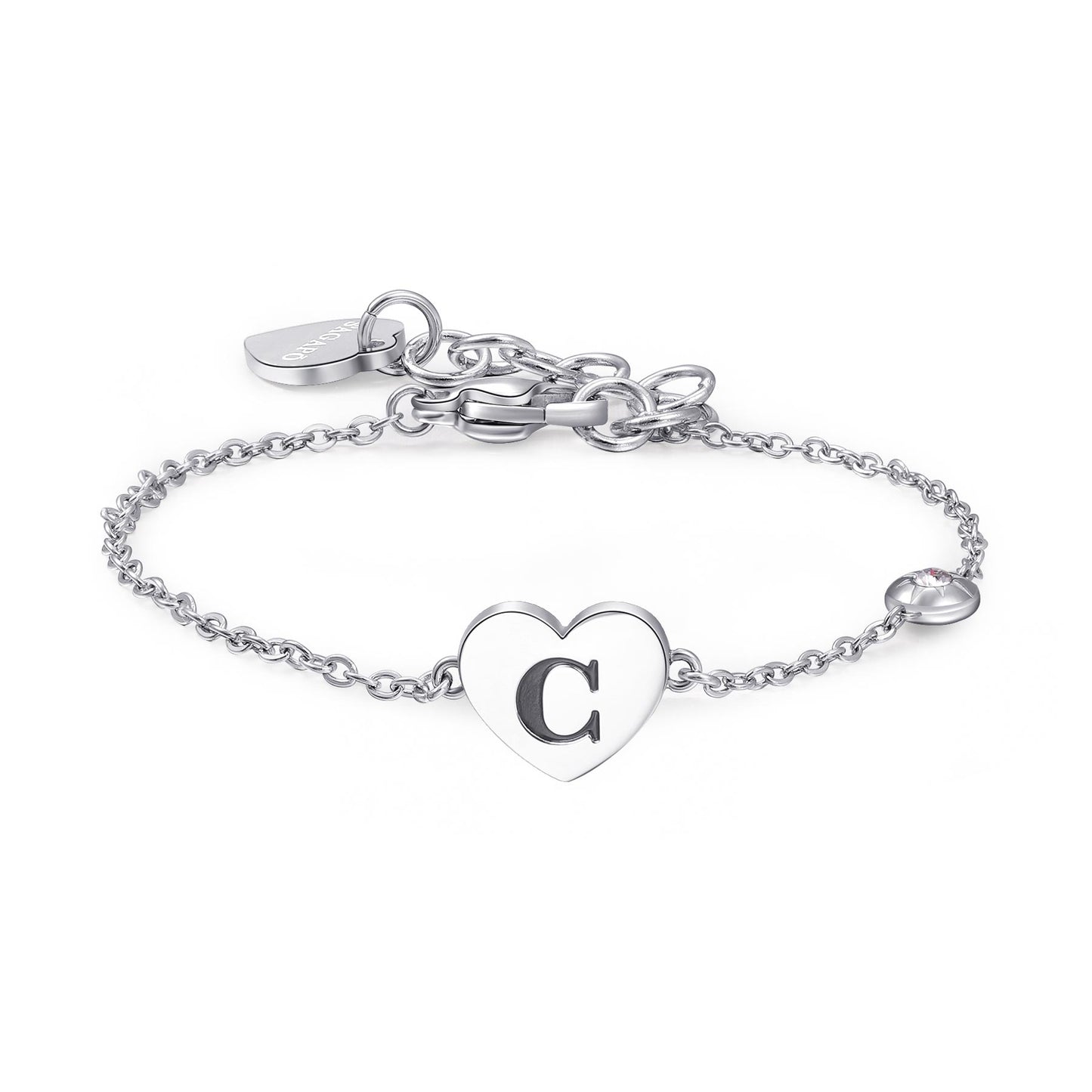 Bracciale in Acciaio con Lettera C - S'Agapo - SCK120
