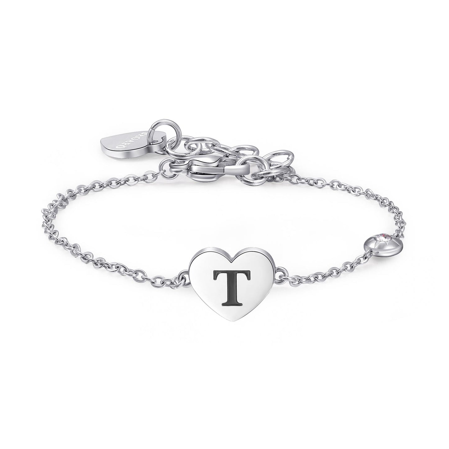 Bracciale in Acciaio con Lettera T - S'Agapo - SCK136