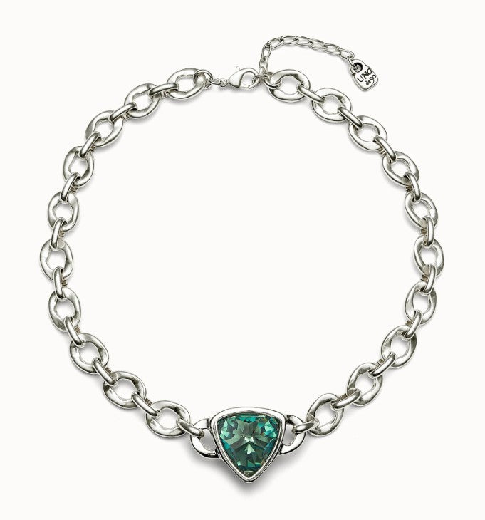 Ciondolo Donna UNOde50 Placcato Argento con Cristallo Verde - COL1979VRDMTL0U