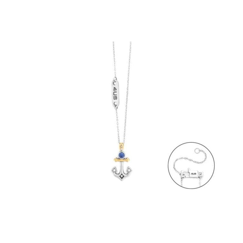 Collana 4US Cesare Paciotti - Ancora con Pietra Blu (4UCL7800)