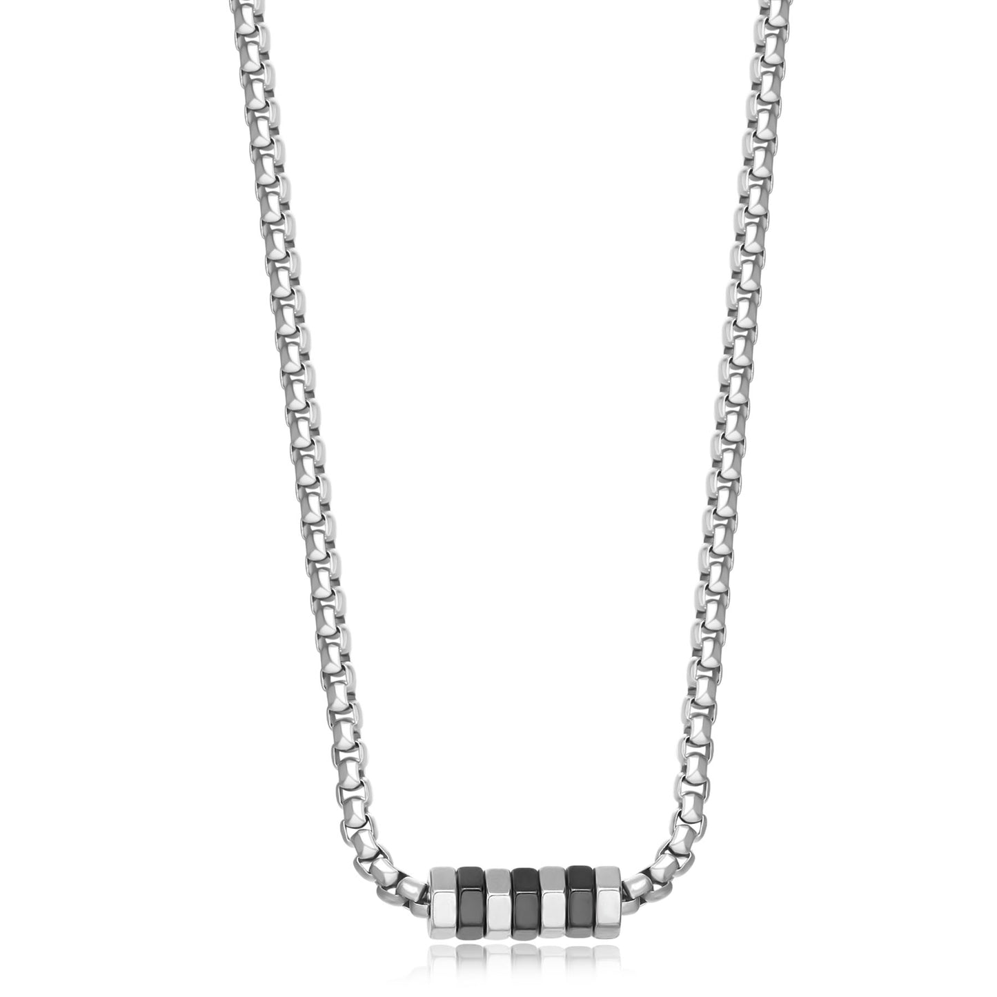 Collana Bicolore in Acciaio con Anelli - S'Agapo - SRP76