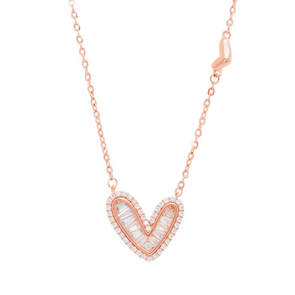 Collana CHI MI AMA in Argento Rosé con Zirconi | Cod. 130154