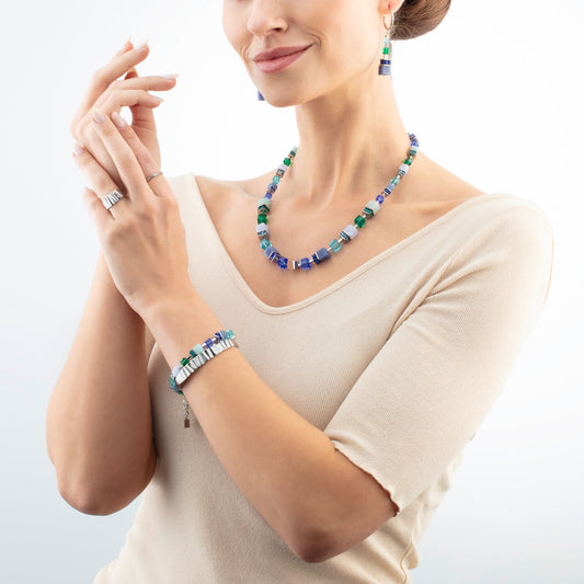 Collana Coeur De Lion GeoCUBE® Precious Statement Argento-Ocean | Cod. 3039100705