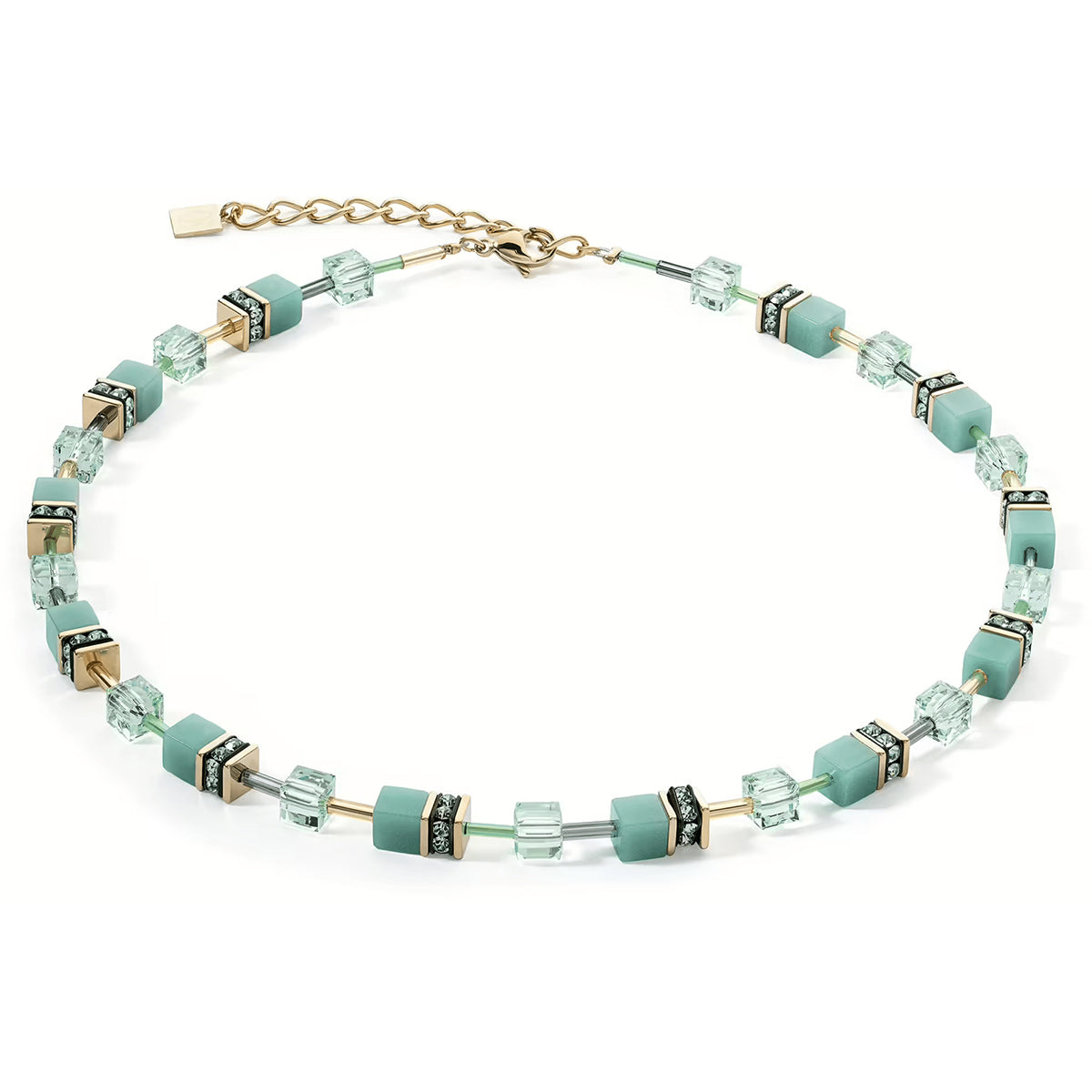 Collana Donna Coeur de Lion GeoCUBE - Dorata con Vetro, Zirconi e Cristalli Swarovski 4020/10-0533