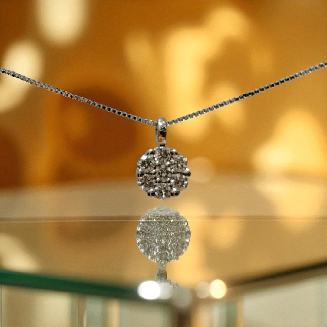 Collana Lucciole con Diamanti in Oro Bianco 18KT - CIOBLOOM/3 SI+