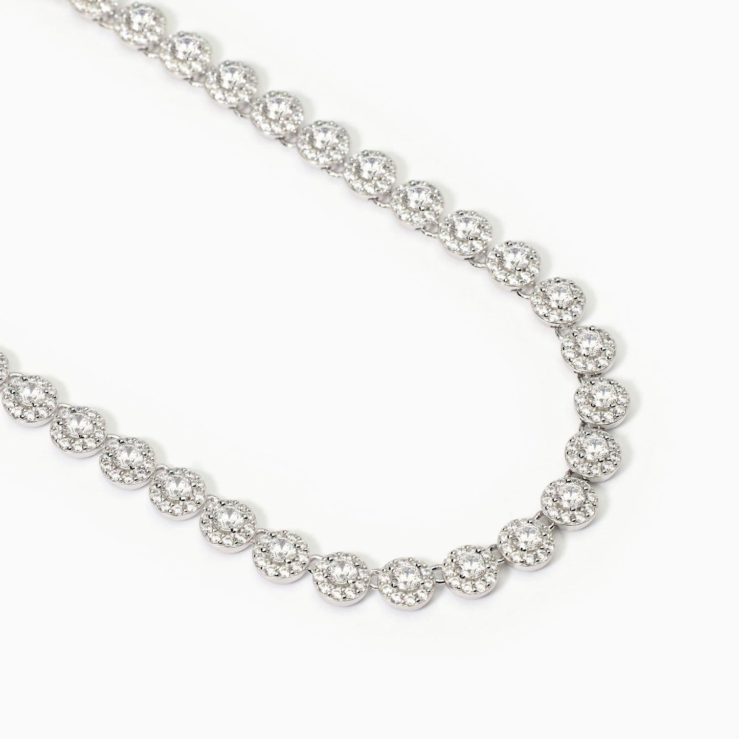 Collana MABINA Milanesienne girocollo tennis in argento con zirconi - Codice 553683