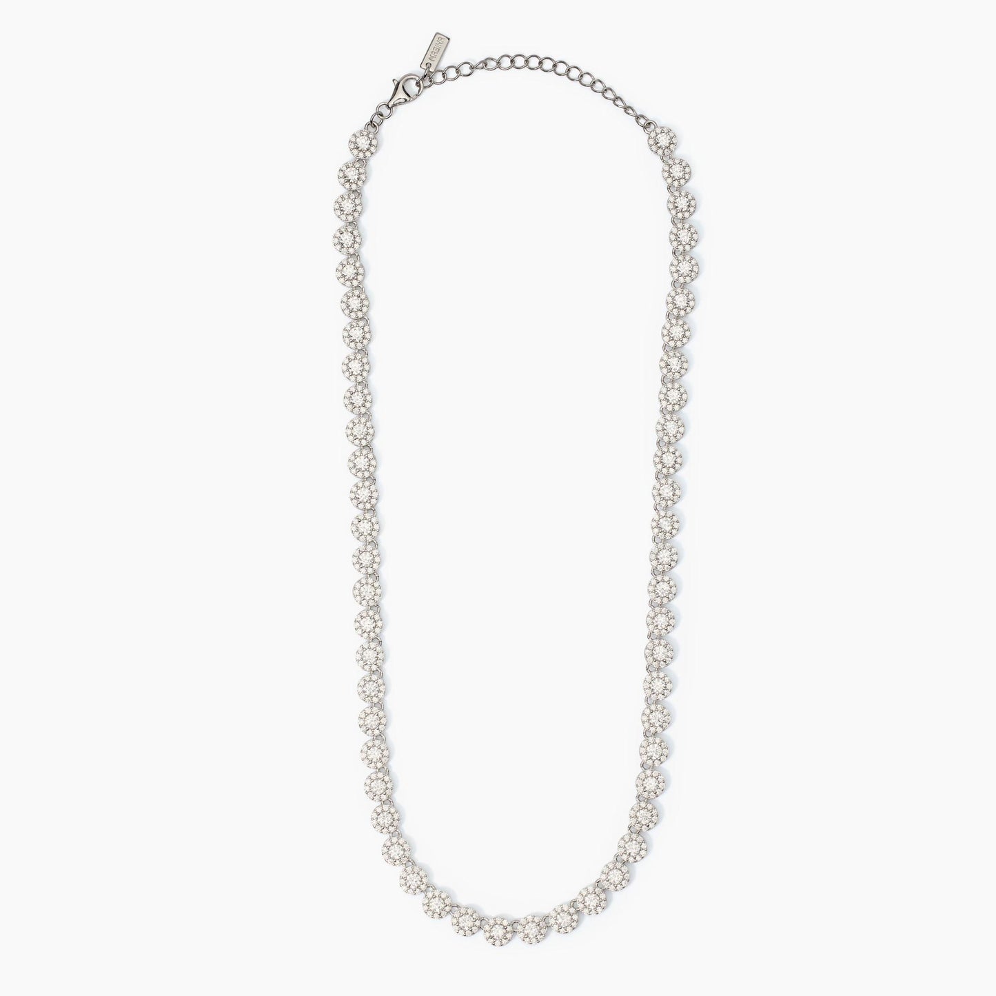 Collana MABINA Milanesienne girocollo tennis in argento con zirconi - Codice 553683