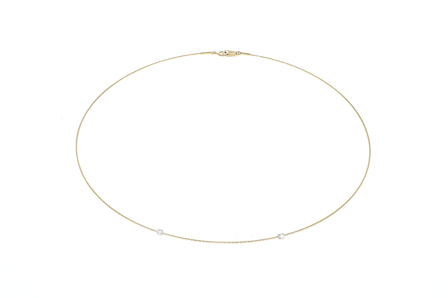 Collana MagicWire Collezione Basic - Oro Giallo 18kt e Diamanti - 434-C-2P-GD-01