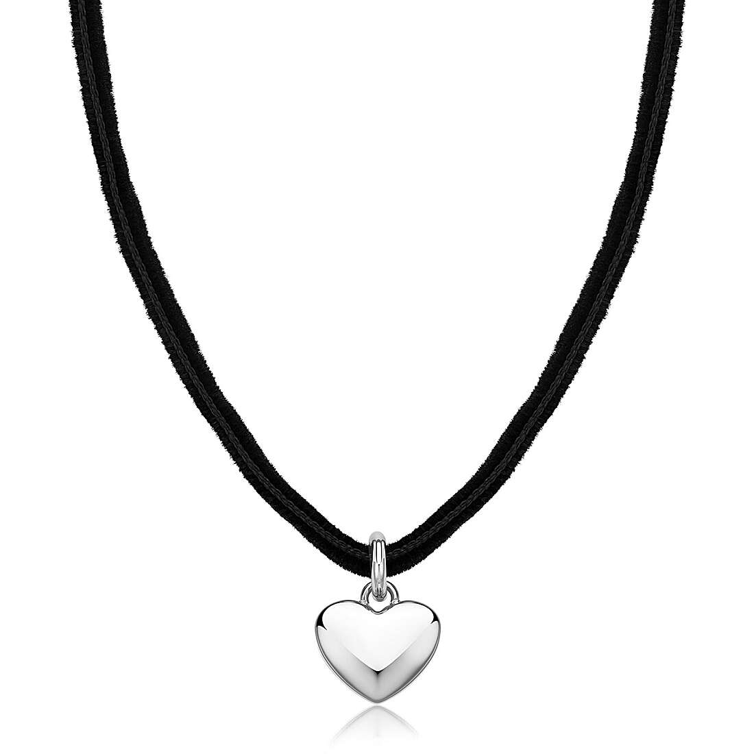 Collana Sagapò Donna CLICK - Collana Lunga con Ciondolo a Cuore in Acciaio 316L - Codice: SCK278