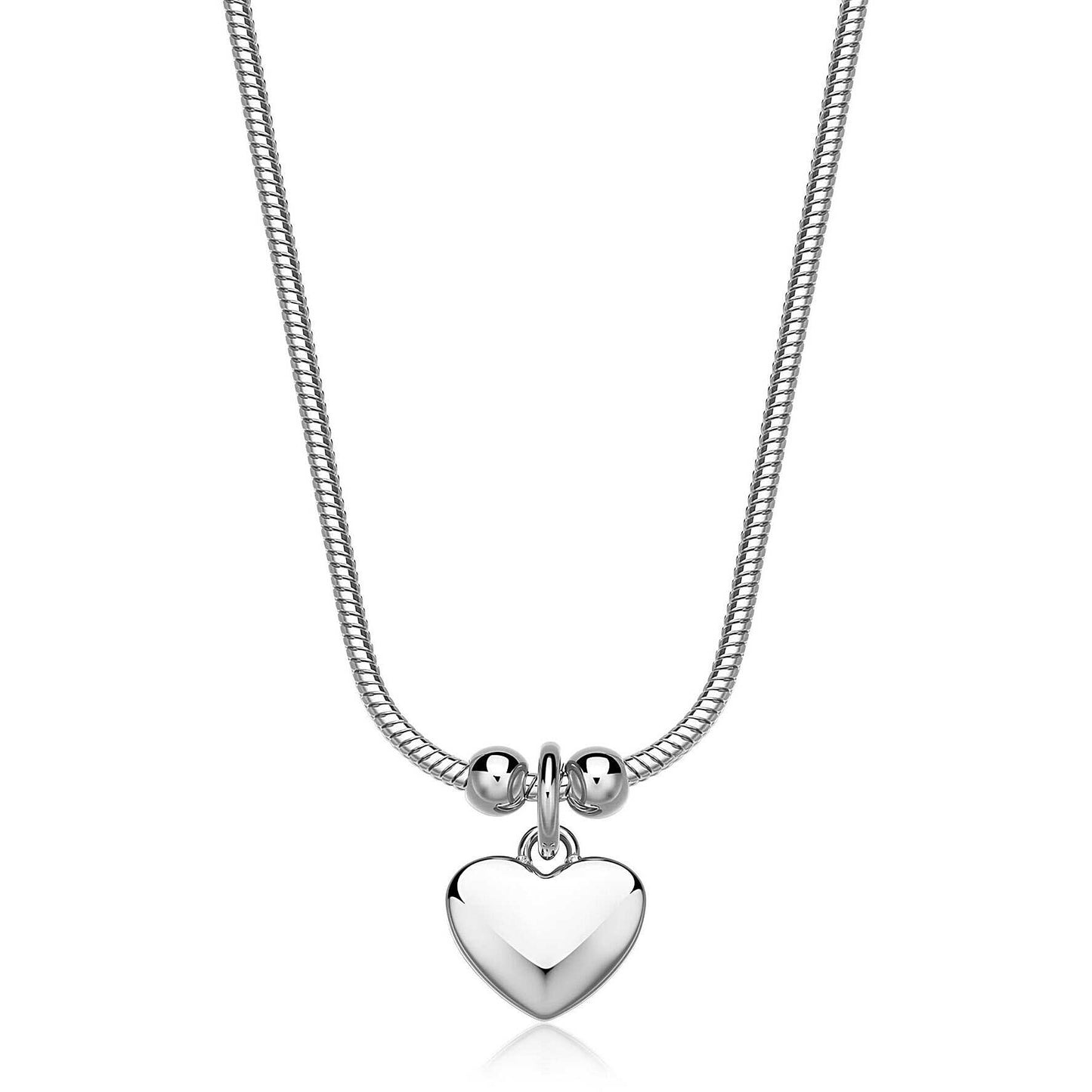 Collana Sagapò Donna CLICK - Girocollo con Ciondolo a Cuore in Acciaio 316L - Codice: SCK285