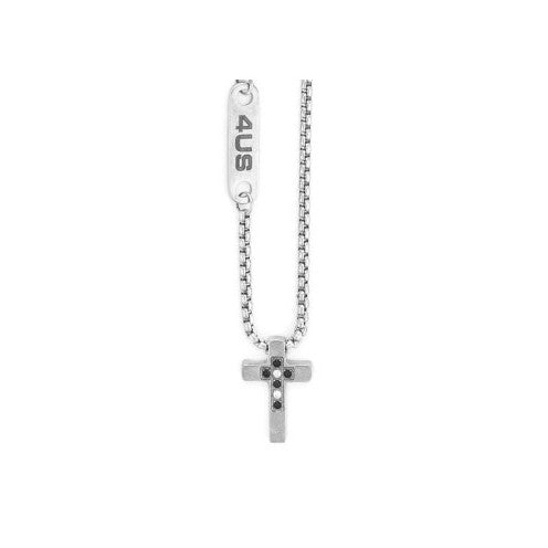 Collana Uomo 4US Cesare Paciotti Steel - Croce con Pietre (4UCL7820)