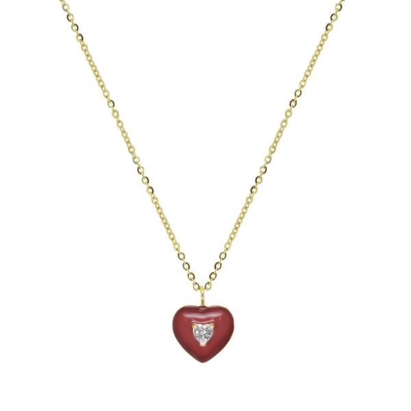Collana in Argento 925 con PVD Oro Giallo e Smalto - Codice: 130228