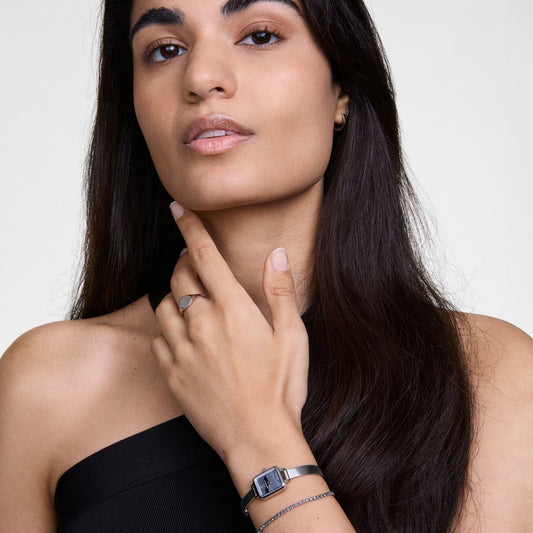 Daniel Wellington Orologio Quadro Mini Reflection Silver - DW00100800