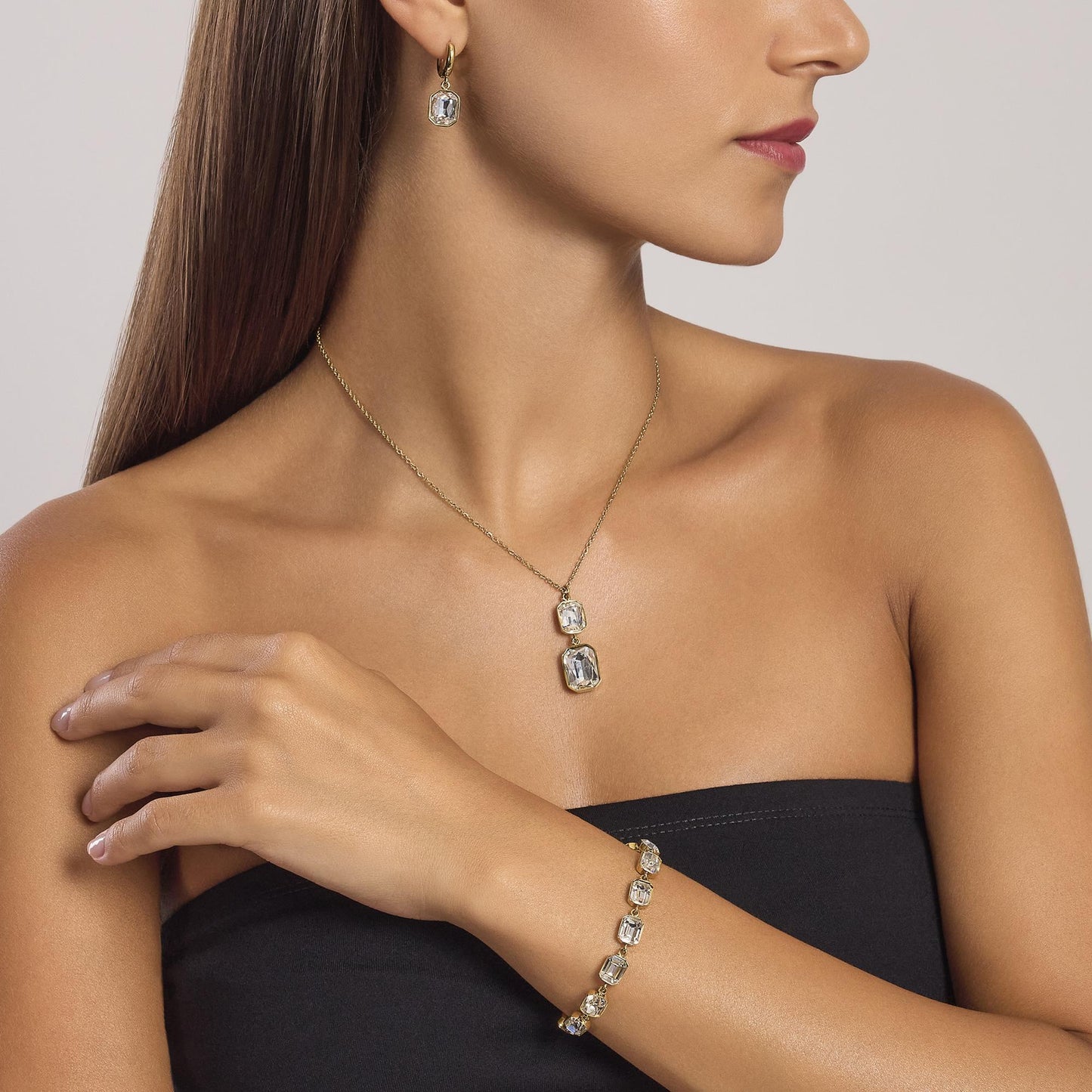 Girocollo Dorato Regolabile con Cristalli Pendenti | Cod. 851002 3