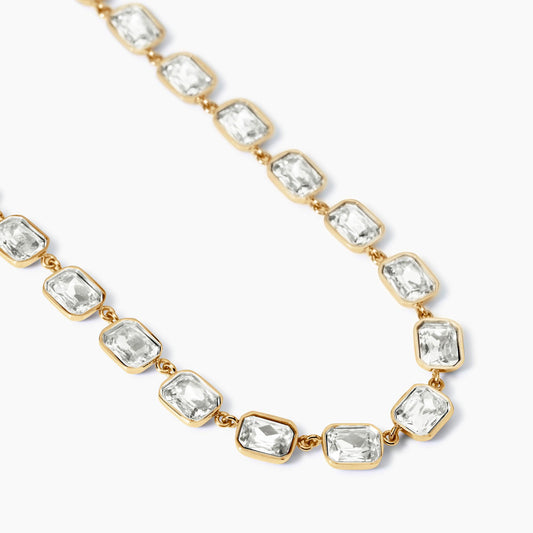 Girocollo Kidult Style 01 in Acciaio 316L PVD Oro con Cristalli - 851006 2