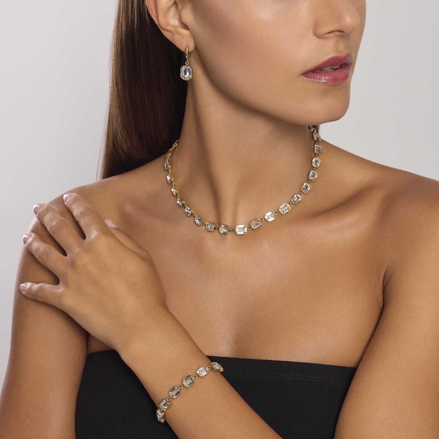 Girocollo Kidult Style 01 in Acciaio 316L PVD Oro con Cristalli - 851006 3