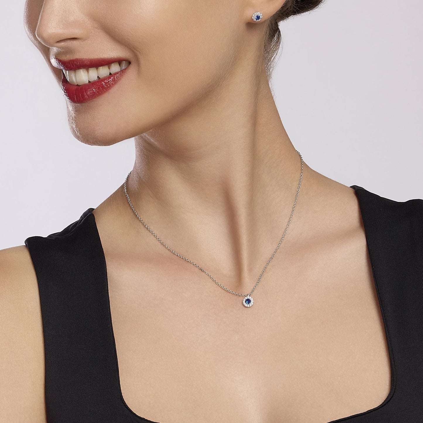 Girocollo Mabina Milanesienne in Argento 925 con Zaffiro e Zirconi - 553494 3