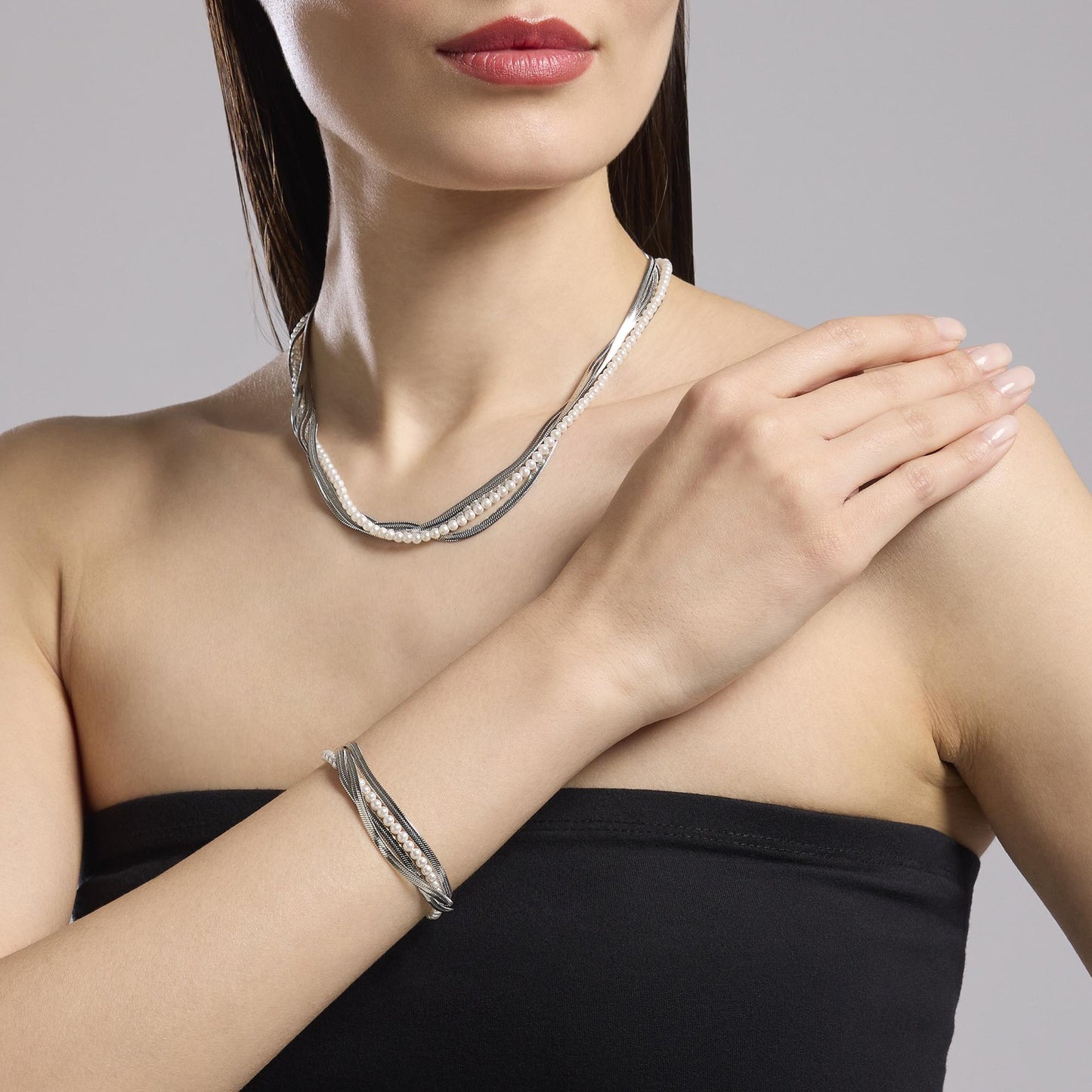 Girocollo con Catene e Perle Conchiglia Kidult Style 14 - 851021