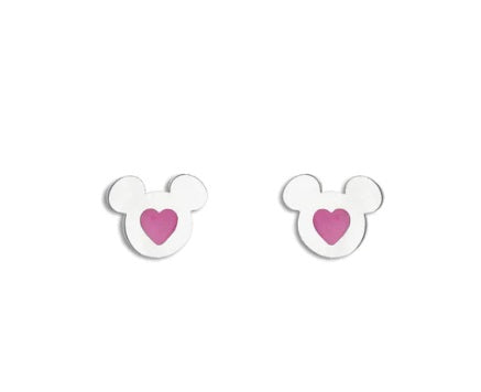 Orecchini Bambina Disney Mickey con Cuore Rosa - E600200NKL.TP