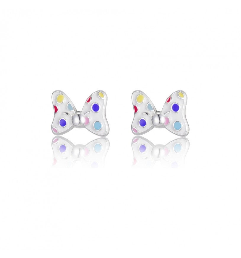 Orecchini Bambina Disney Mini Fiocco in Argento 925 con Smalto Colorato - ES00107SL.CS