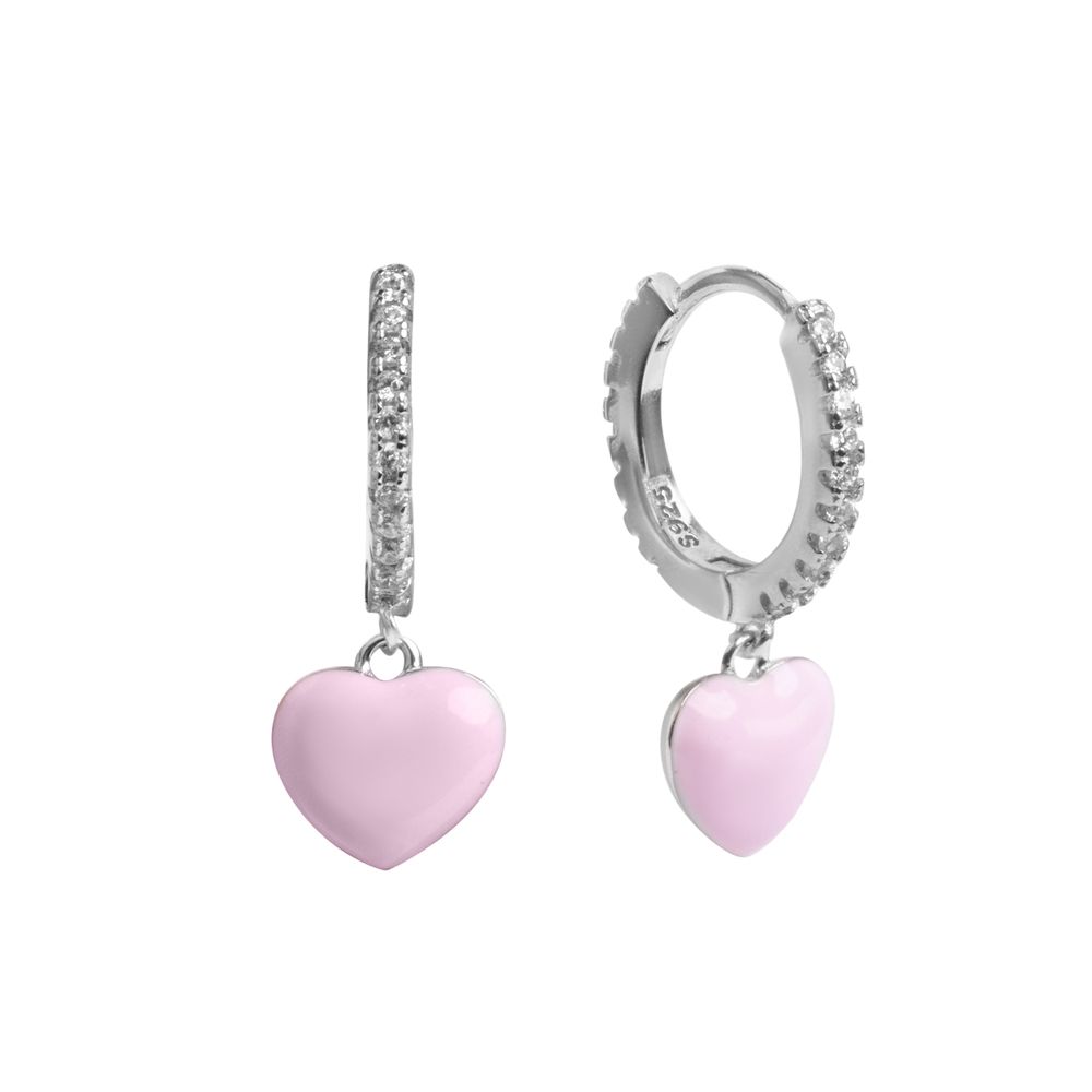 Orecchini Chimiama Gioielli Piccoli Smalti in Argento 925 Smalto Rosa | Cod. 140305