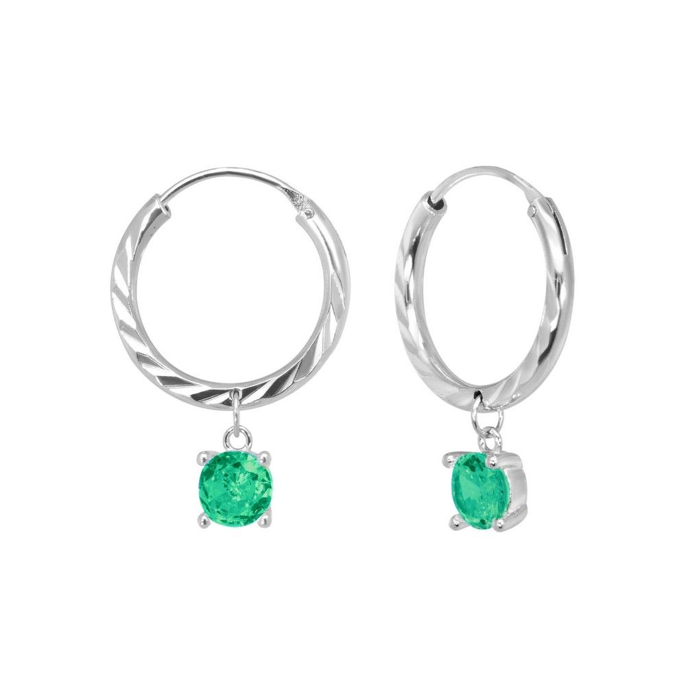 Orecchini Chimiama in Argento 925 con Colore Smeraldo - Codice: 140528
