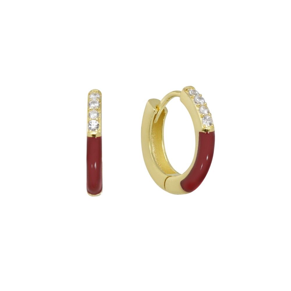 Orecchini Chimiama in Argento 925 con PVD Oro Giallo e Smalto - Codice: 140516