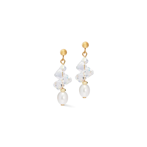 Orecchini Coeur de Lion Dancing Crystals & Pearls - Oro 1136/21-1816