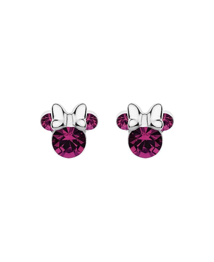 Orecchini Disney Bambina in Argento 925 con Zirconi Viola ES00028SFEBL.CS