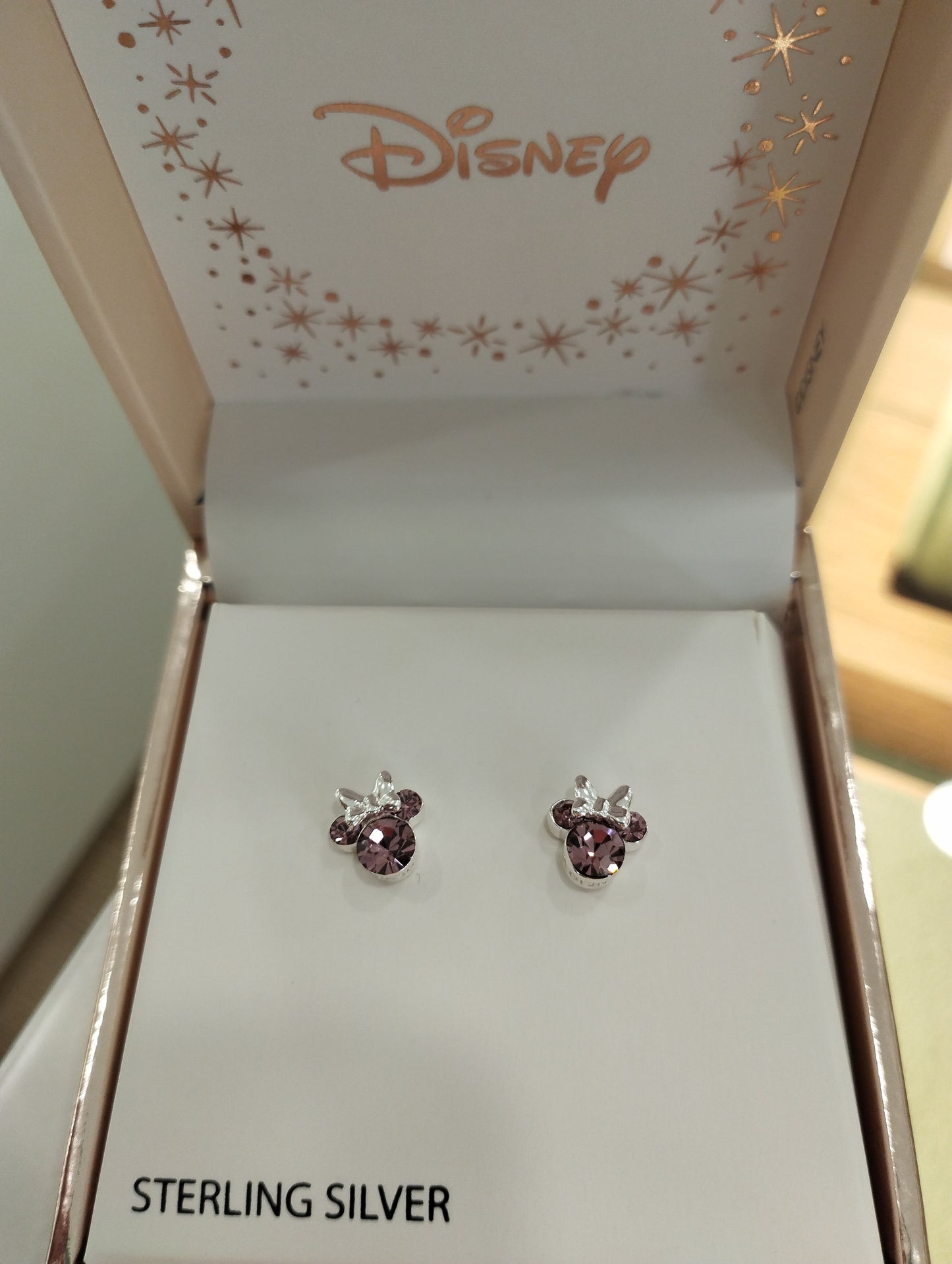 Orecchini Disney Bambina in Argento 925 con Zirconi Viola ES00028SFEBL.CS