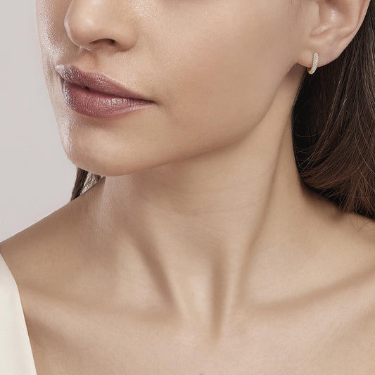 Orecchini Mabina Coppia Fissa in Argento 925 Placcato Oro con Zirconi 563520 2