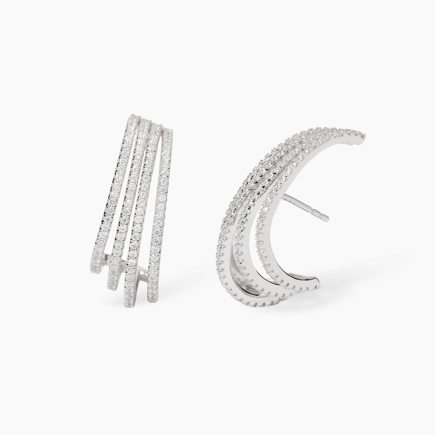 Orecchini Mabina Donna - Orecchini in Argento Rodiato e Zirconi - Codice: 563937