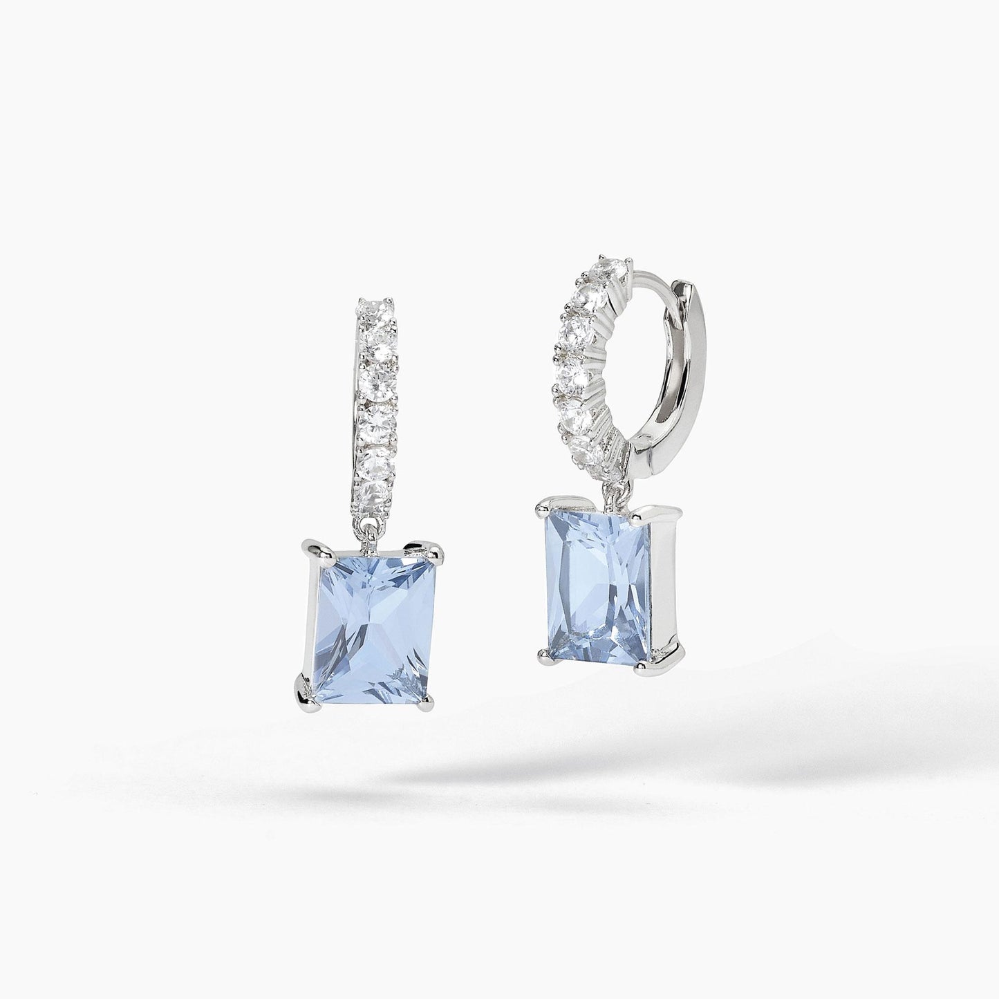 Orecchini Mabina Donna DESIDERIO INFINITO - Orecchini in Argento Rodiato con Acquamarina Sintetica e Zirconi - Codice: 563721