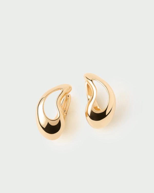 Orecchini PDPAOLA Tempo in Argento Riciclato con Finitura Oro 18K | Cod. AR01-D42-U