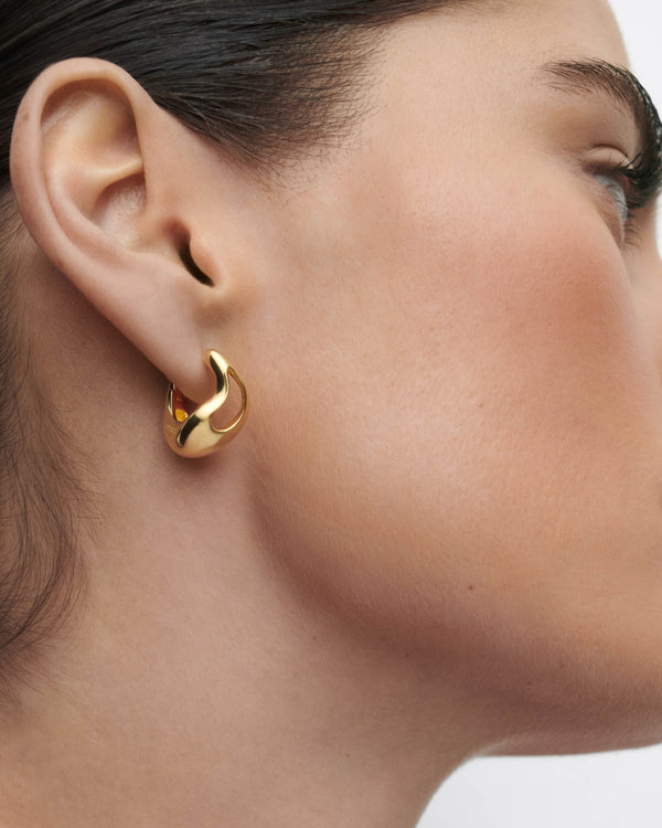 Orecchini PDPAOLA Tempo in Argento Riciclato con Finitura Oro 18K | Cod. AR01-D42-U