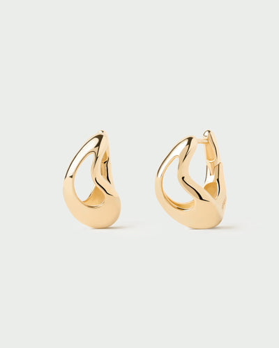Orecchini PDPAOLA Tempo in Argento Riciclato con Finitura Oro 18K | Cod. AR01-D42-U