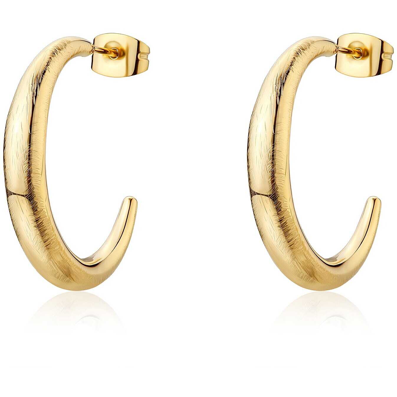 Orecchini Sagapò Donna CHUNKY - Orecchini a Cerchio in Acciaio 316L PVD Oro - Codice: SHK123