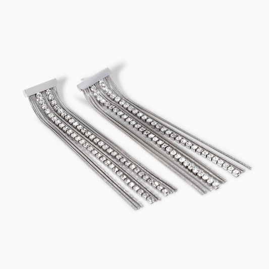 Orecchini Tennis Kidult Style 02 in Acciaio 316L con Cristalli - 861010 2