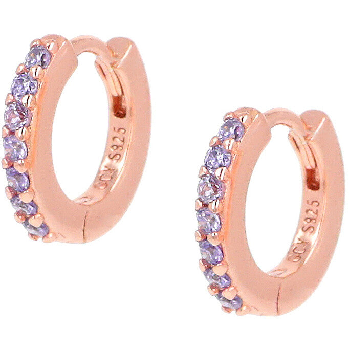 Orecchini a Cerchio Donna Amen ET1RLI - Eleganza Lilla Rosata
