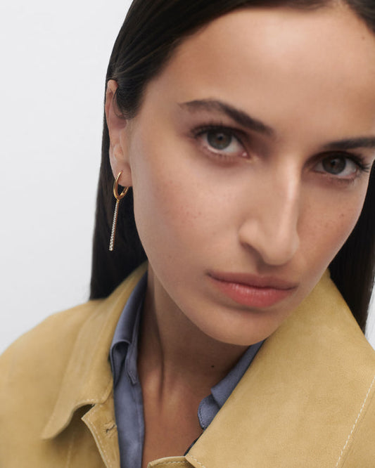 Orecchini a Cerchio Olga PDPAOLA con Zirconi Bianchi | AR01-C88-U