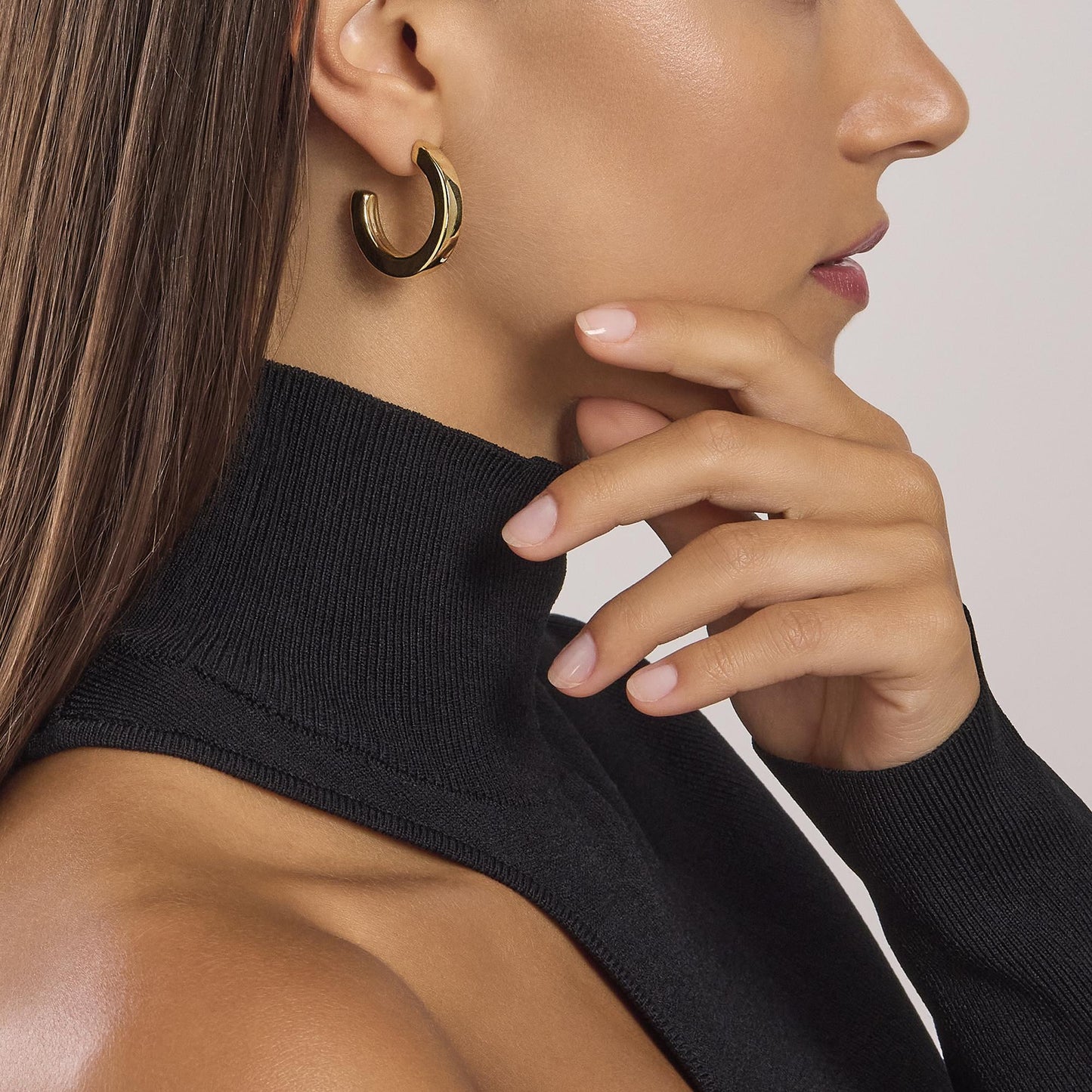 Orecchini a Cerchio Piatti Dorati | Cod. 861019 3