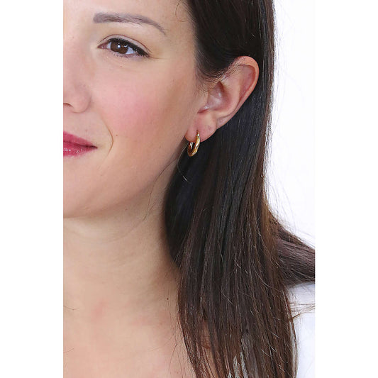 Orecchini a Cerchio in Argento Dorato Amen - ORCE3G1